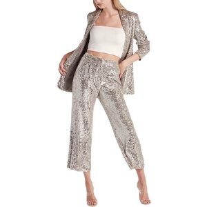 Express Sequin Cropped High Rise Pants